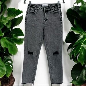 RSQ High Rise Straightleg Grey‎ Acid Wash Jeans Size 24